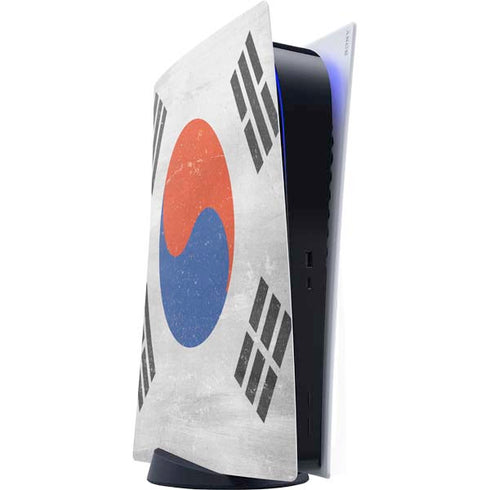 South Korean Flag Distressed PS5 Digital Edition Console Skin